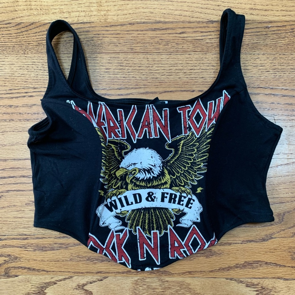 Corset biker crop top